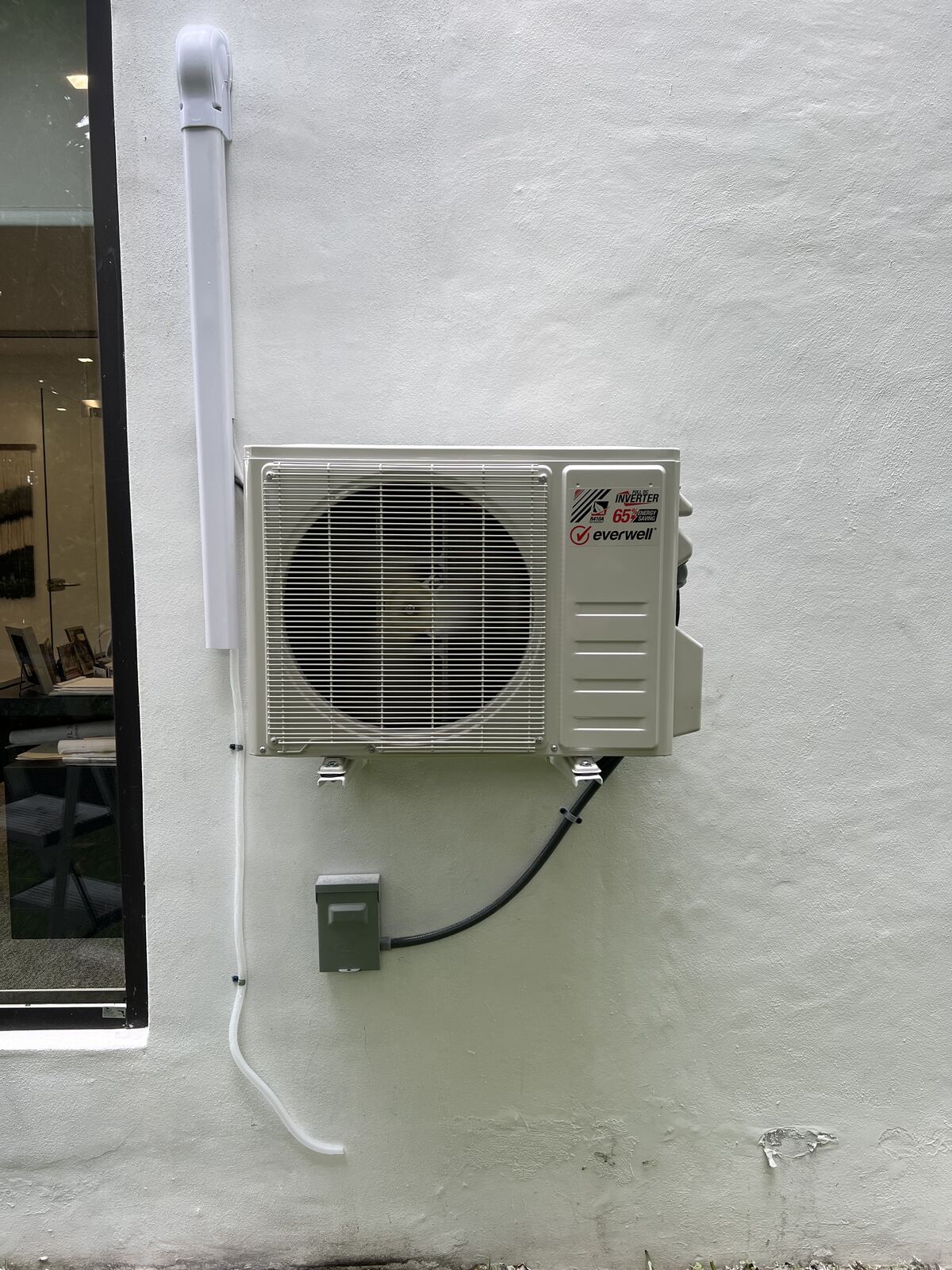 Wall mounted ductless mini split installation